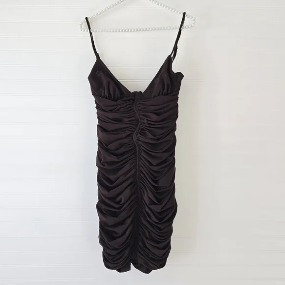 Mistress Rocks | Dresses | Mistress Rocks Spotlight Coco Brown Plunge ...